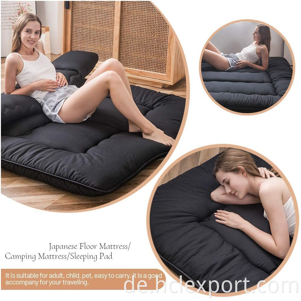 Werksanpassung Roll up Guest Matratze Faltbare Tatami Matte Japanische Bodenmatratze Futon Matratze Topper